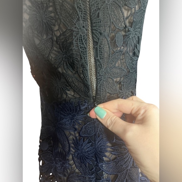 Anthropologie Deletta Black and Navy Lace Blouse​ - Picture 6 of 12